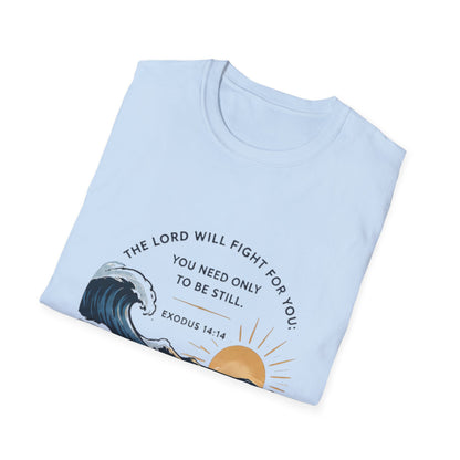 Resilience T-Shirt — "The Lord Will Fight for You" Exodus 14:14 Christian Tee