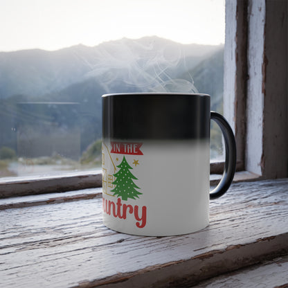 Color-Changing Mug — "Christmas Is Better in the Country" Holiday Farmhouse 11oz
