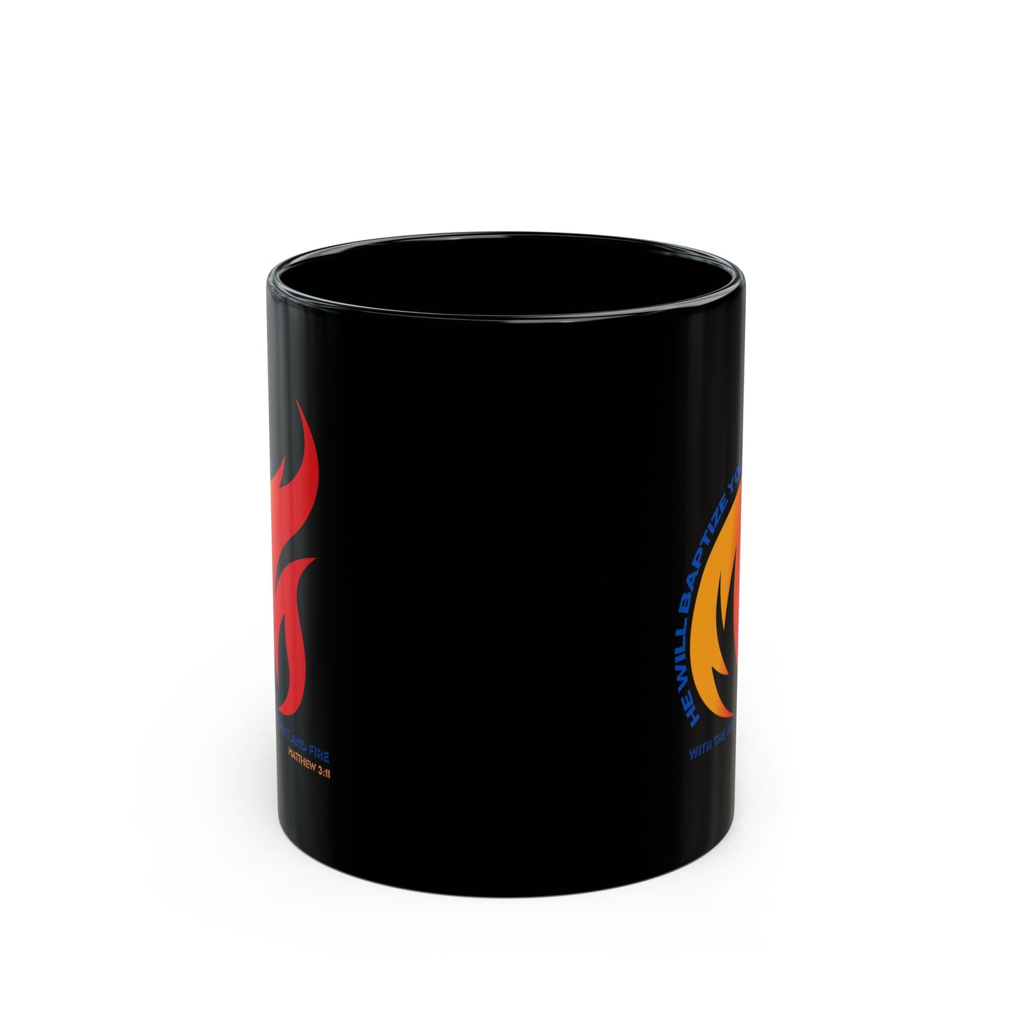Inspirational Black Mug with Holy Spirit Design - 11oz & 15oz