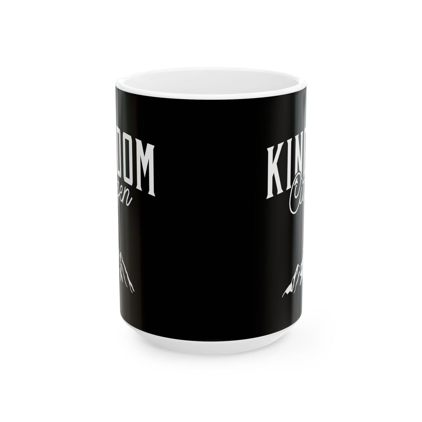 Kingdom Coffee Mug - Black Ceramic (11oz, 15oz) - Perfect for Adventurers & Coffee Lovers