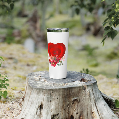 Beautiful Floral Copper Tumbler - 22oz Insulated Travel Mug