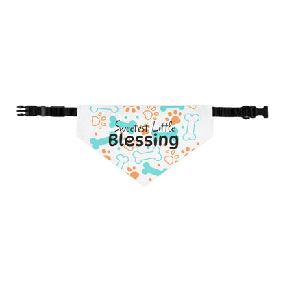 Sweetest Little Blessing Pet Bandana Collar - Cute Dog Accessory for Celebrating Pets