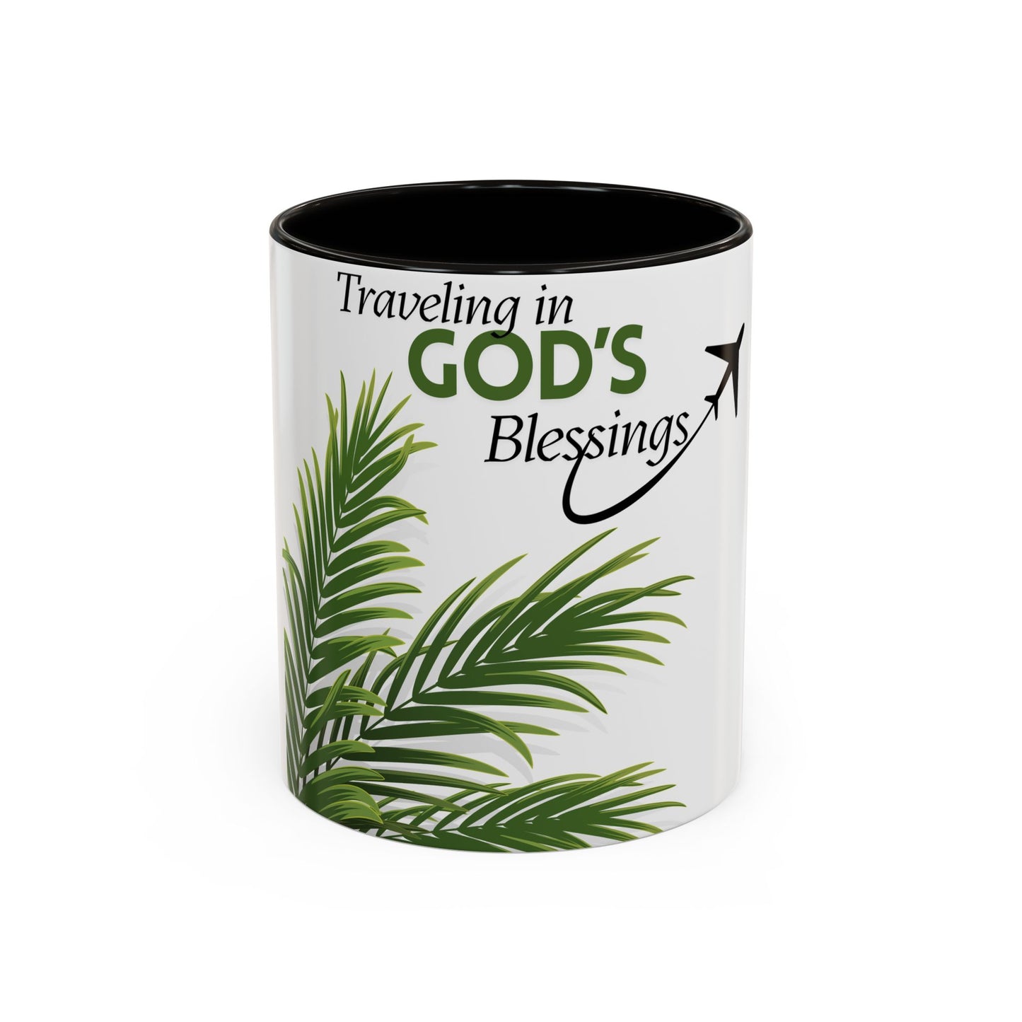 Travel-Themed Inspirational Mug - "Traveling in GOD's Blessings"