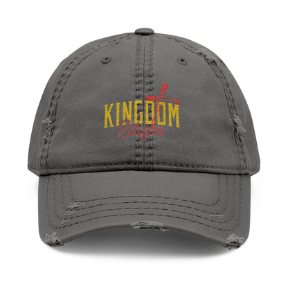 Kingdom Distressed Dad Hat - Casual Embroidered Cap for Everyday Style