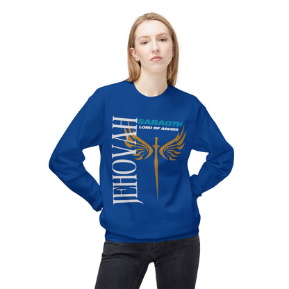 Jehovah Sababoth 'Lord of Armies' Crewneck Sweatshirt — Biblical Warrior Graphic