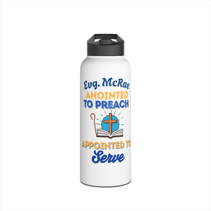 Anointed to Preach Stainless Steel Water Bottle — "Appointed to Serve" Church Gift