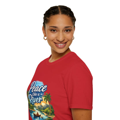 Peace Like a River T‑Shirt — Scenic River Prayer Tee