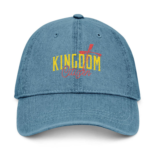 Kingdom Citizen Embroidered Denim Hat - Stylish Faith-Based Accessory