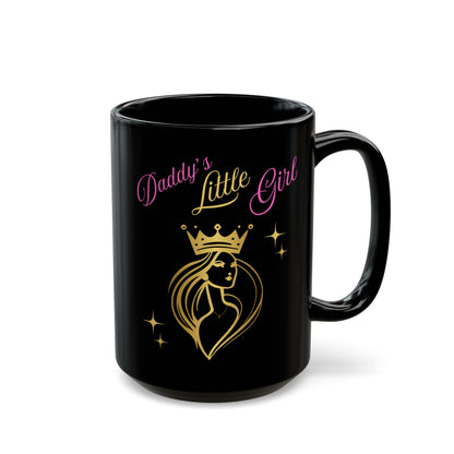 Personalized Daddy's Little Girl Black Mug - Perfect Gift for Dads and Daughters