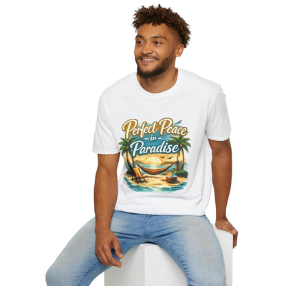 Perfect Peace in Paradise T-Shirt — Tropical Beach Graphic Tee