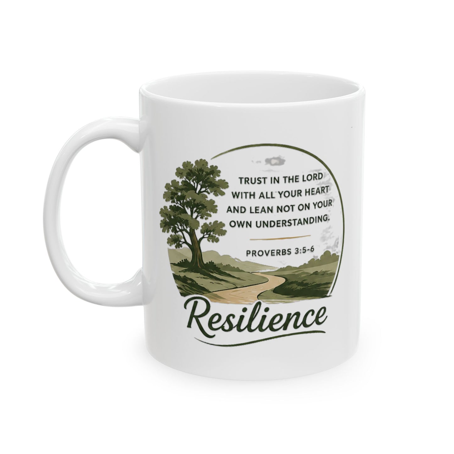 Resilience Tree Ceramic Mug — Inspirational Quote Coffee Cup (11oz & 15oz)
