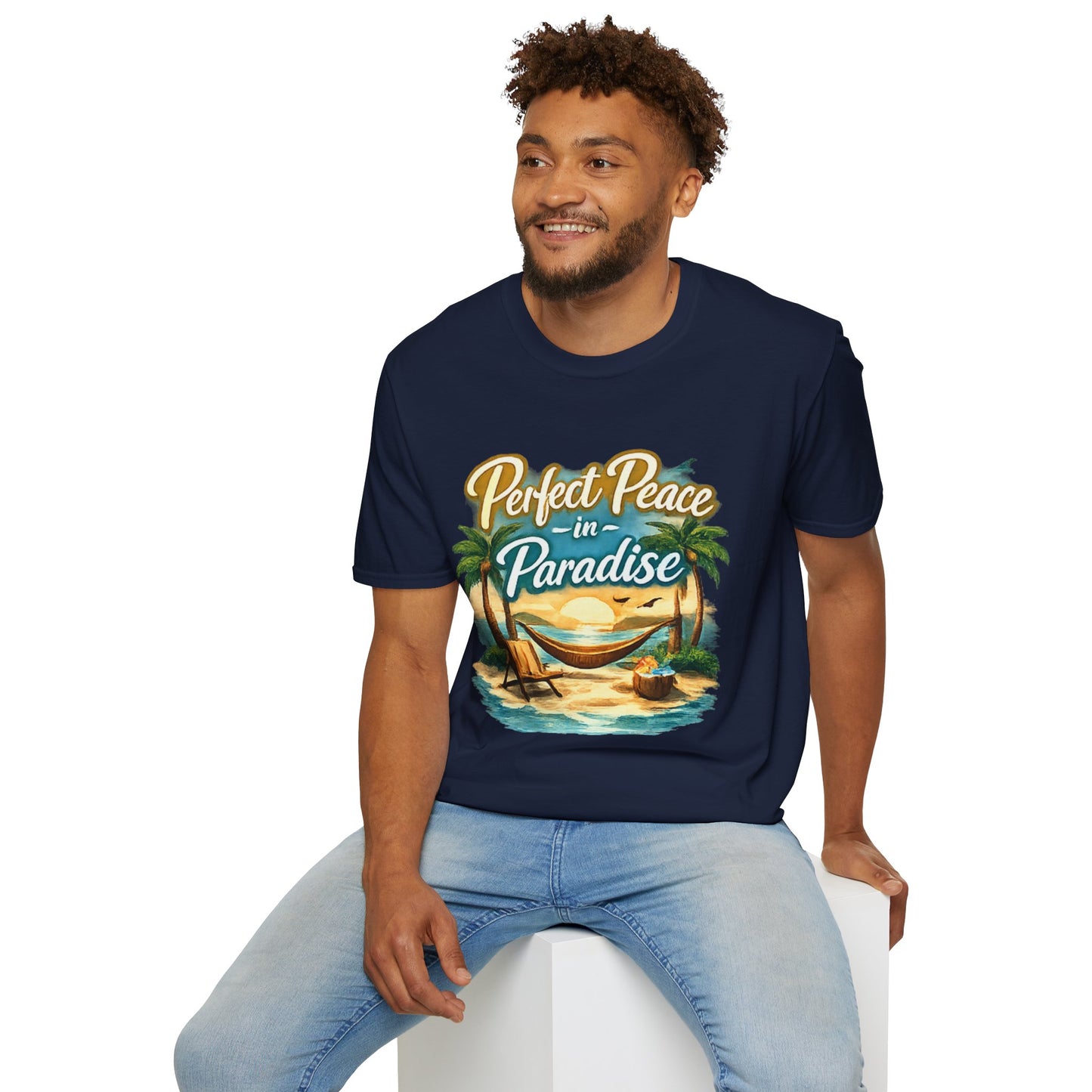 Perfect Peace in Paradise T-Shirt — Tropical Beach Graphic Tee