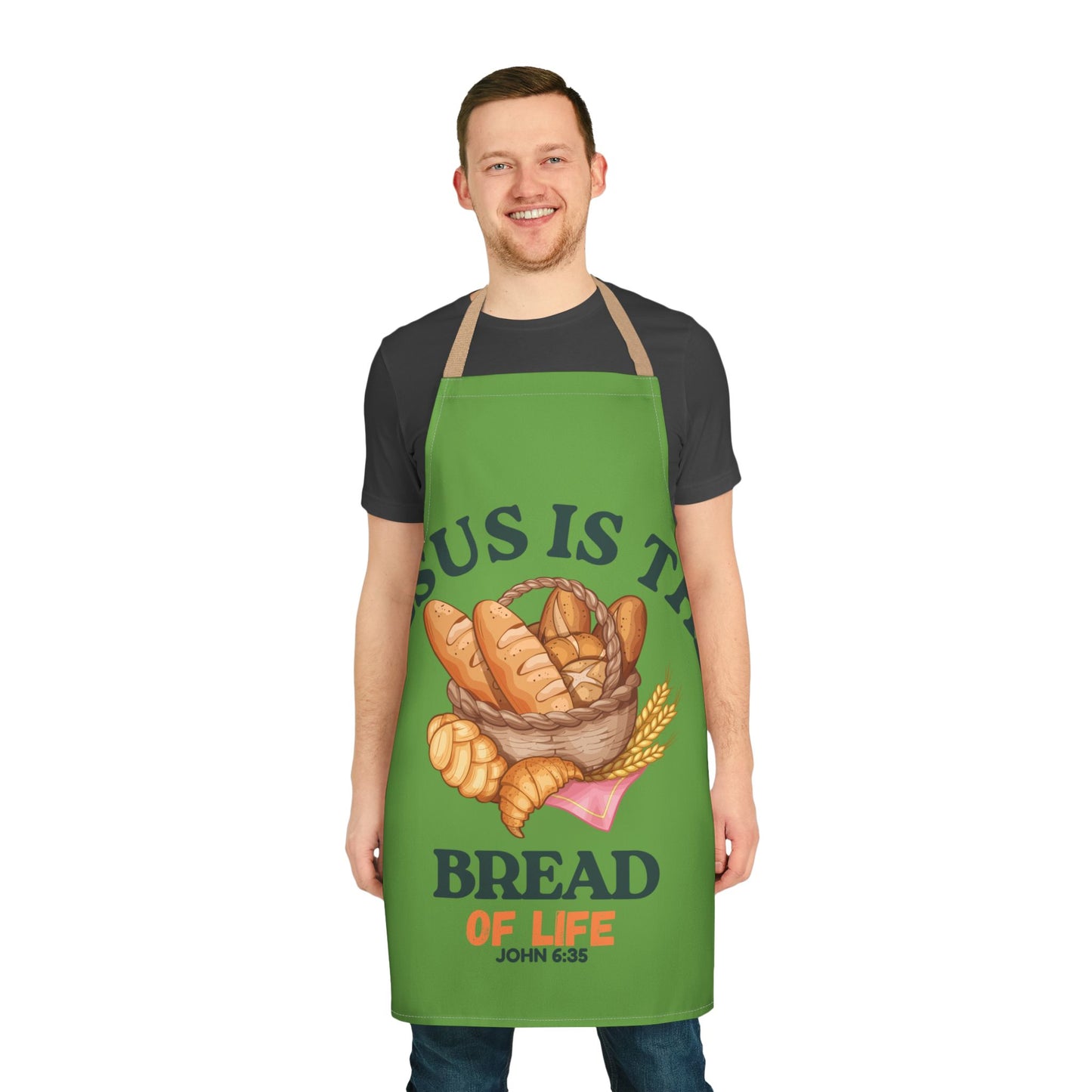 Faith-Inspired Chef Apron - 'Jesus is the Bread of Life' (Unisex)