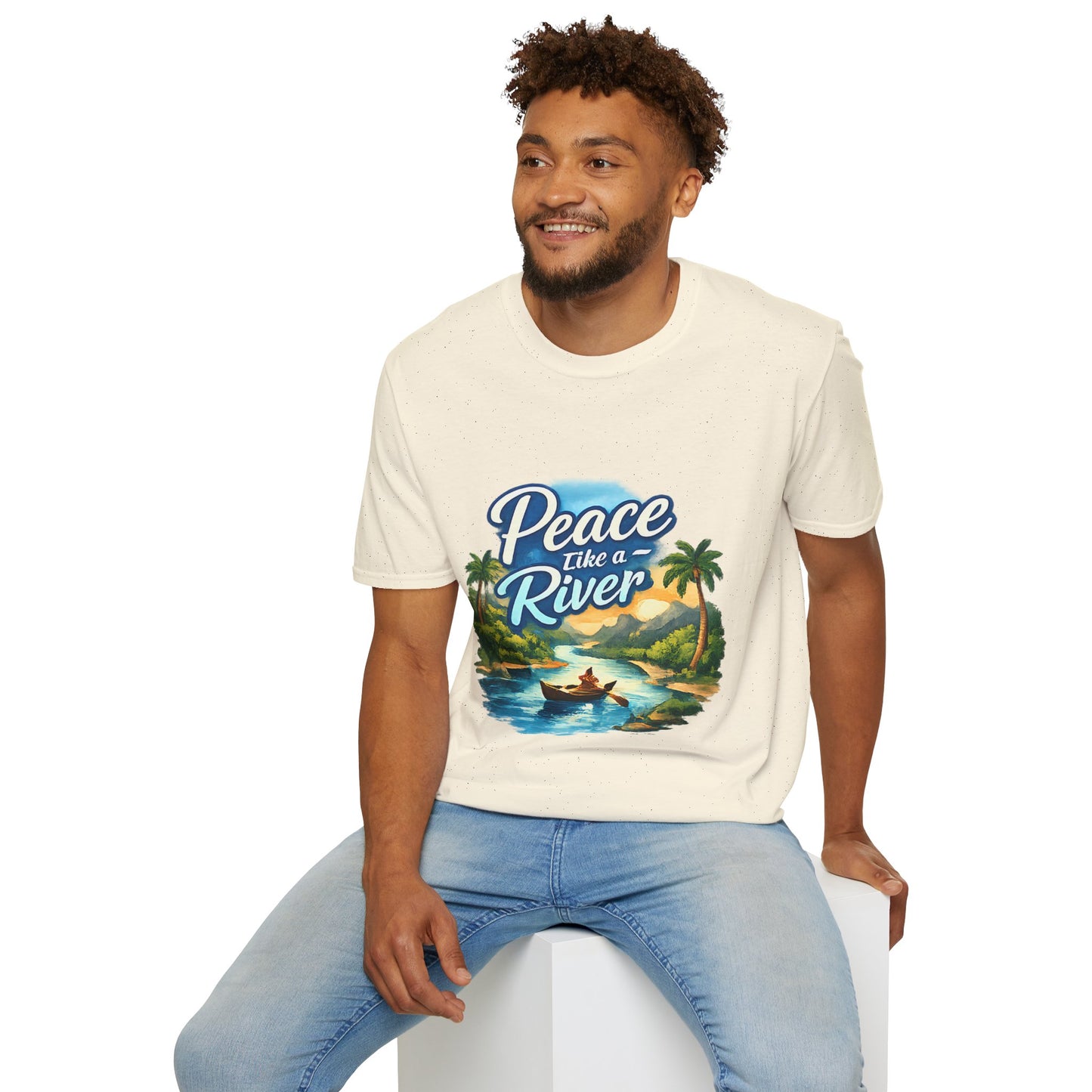 Peace Like a River T‑Shirt — Scenic River Prayer Tee