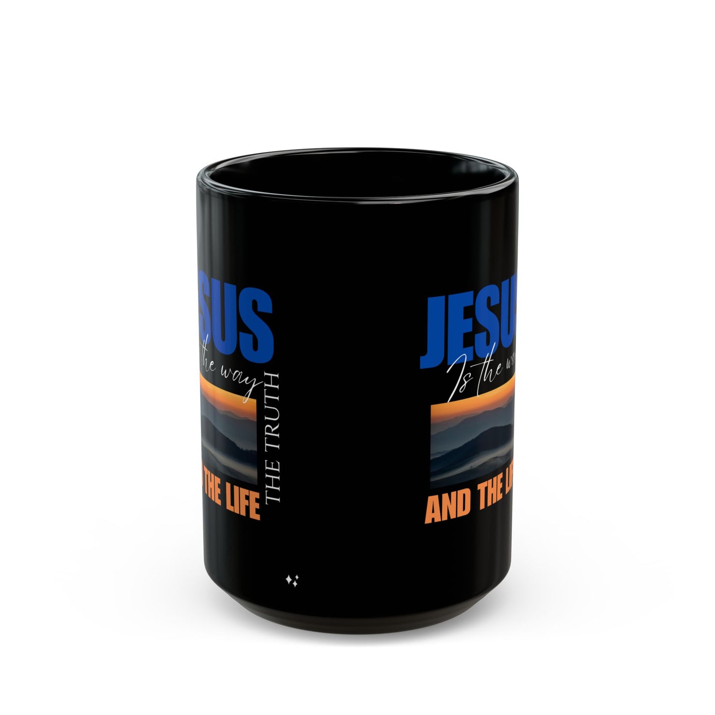 Inspirational Black Mug - Jesus is the Way, the Truth, and the Life - Perfect Gift for Believers