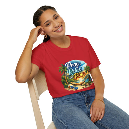 Pray, Relax & Play Beach T-Shirt
