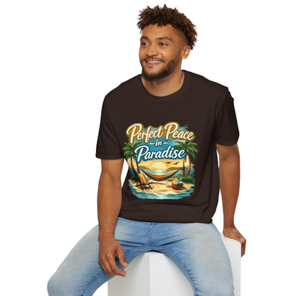 Perfect Peace in Paradise T-Shirt — Tropical Beach Graphic Tee