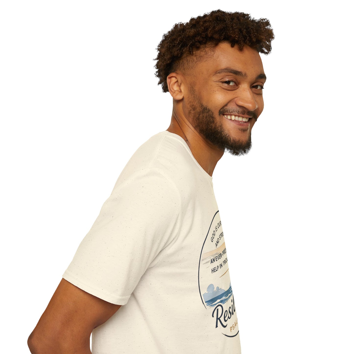 Resilience Lighthouse T-Shirt — Psalm 46:1 Inspirational Christian Tee