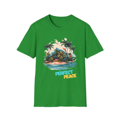 Tropical Peace T-Shirt, Casual Tee, Summer Vibes Shirt, Relaxing Island Top, Perfect for Vacations, Gifts for Beach Lovers