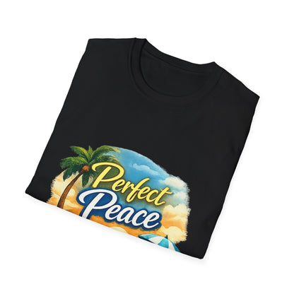 Perfect Peace Beach T-Shirt — Tropical Palm Sunset Graphic Tee