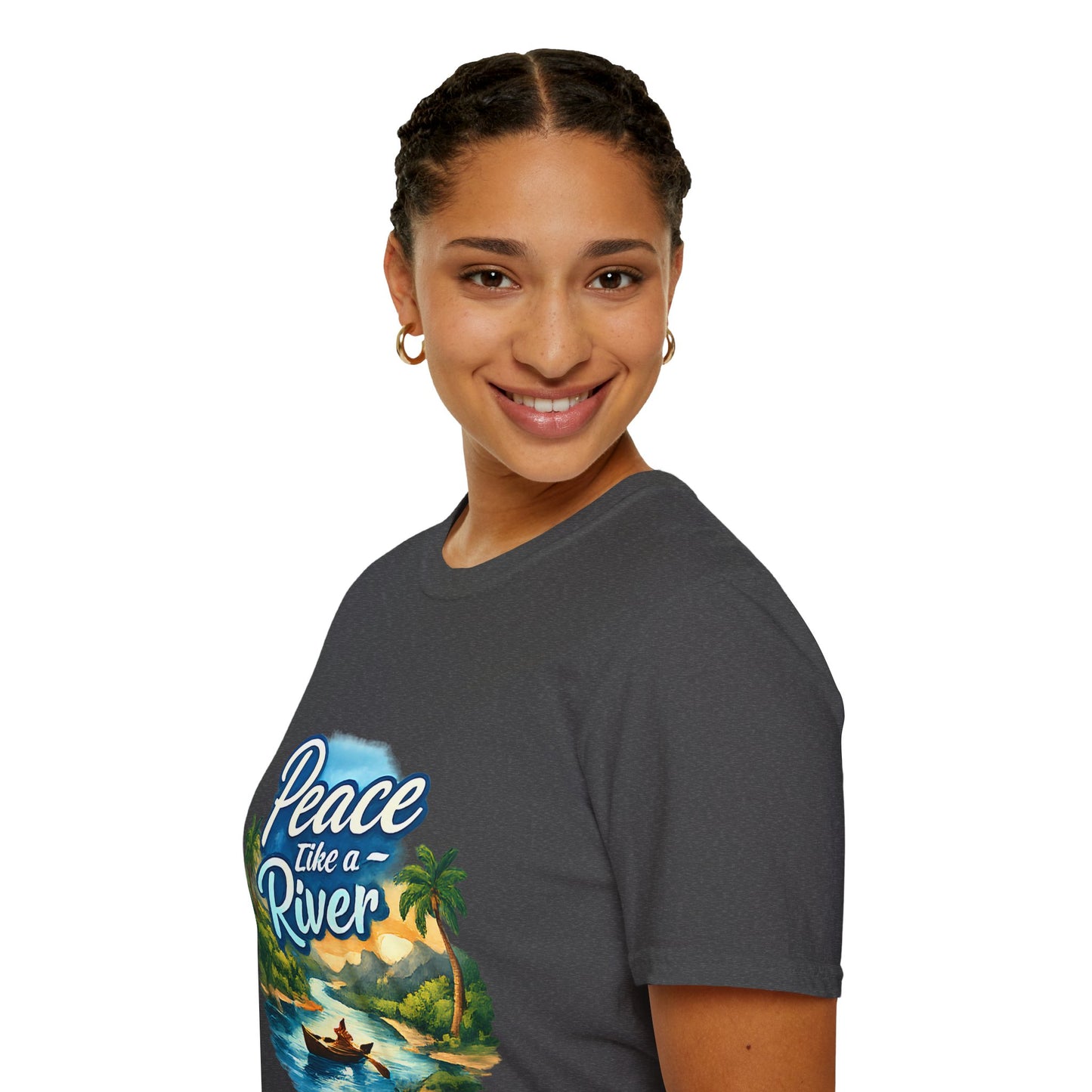 Peace Like a River T‑Shirt — Scenic River Prayer Tee