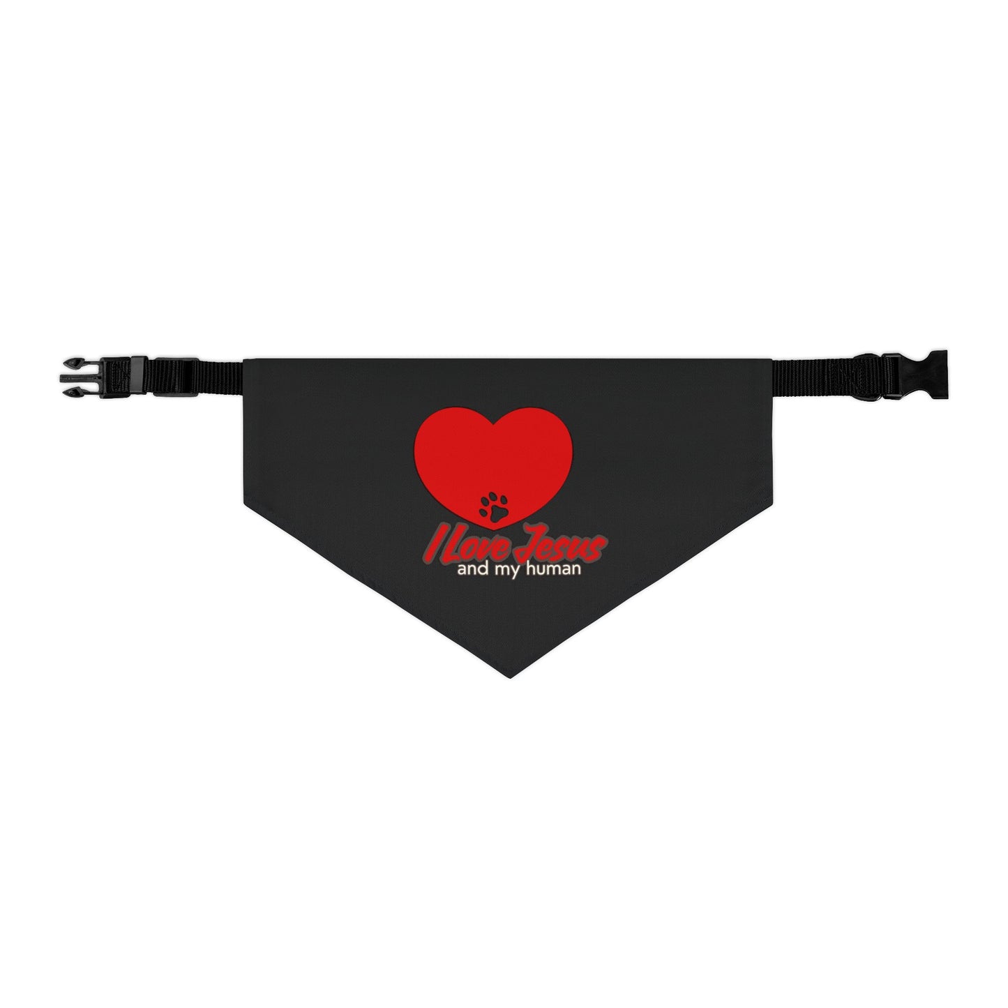 I Love my Human Pet Bandana Collar for Stylish Pets