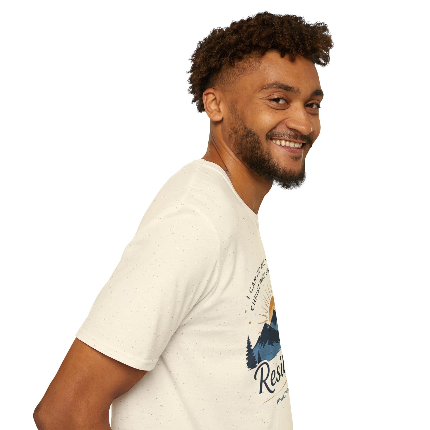 Resilience Mountain T‑Shirt — "I Can Do All Things Through Christ" Inspirational Christian Tee