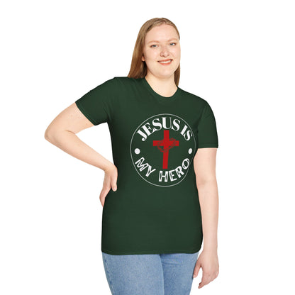 'Jesus is My Hero' Faith-Inspired Unisex Softstyle T-Shirt