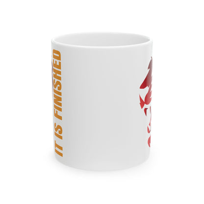 Inspirational Ceramic Mug - "It's Finished" - Perfect Gift for Coffee Lovers and Motivational Moments