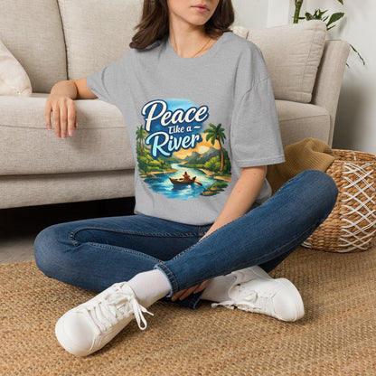 Peace Like a River T‑Shirt — Scenic River Prayer Tee