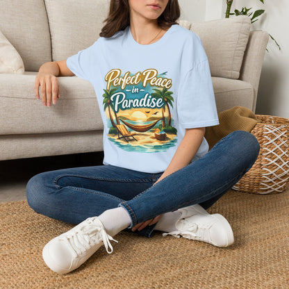 Perfect Peace in Paradise T-Shirt — Tropical Beach Graphic Tee