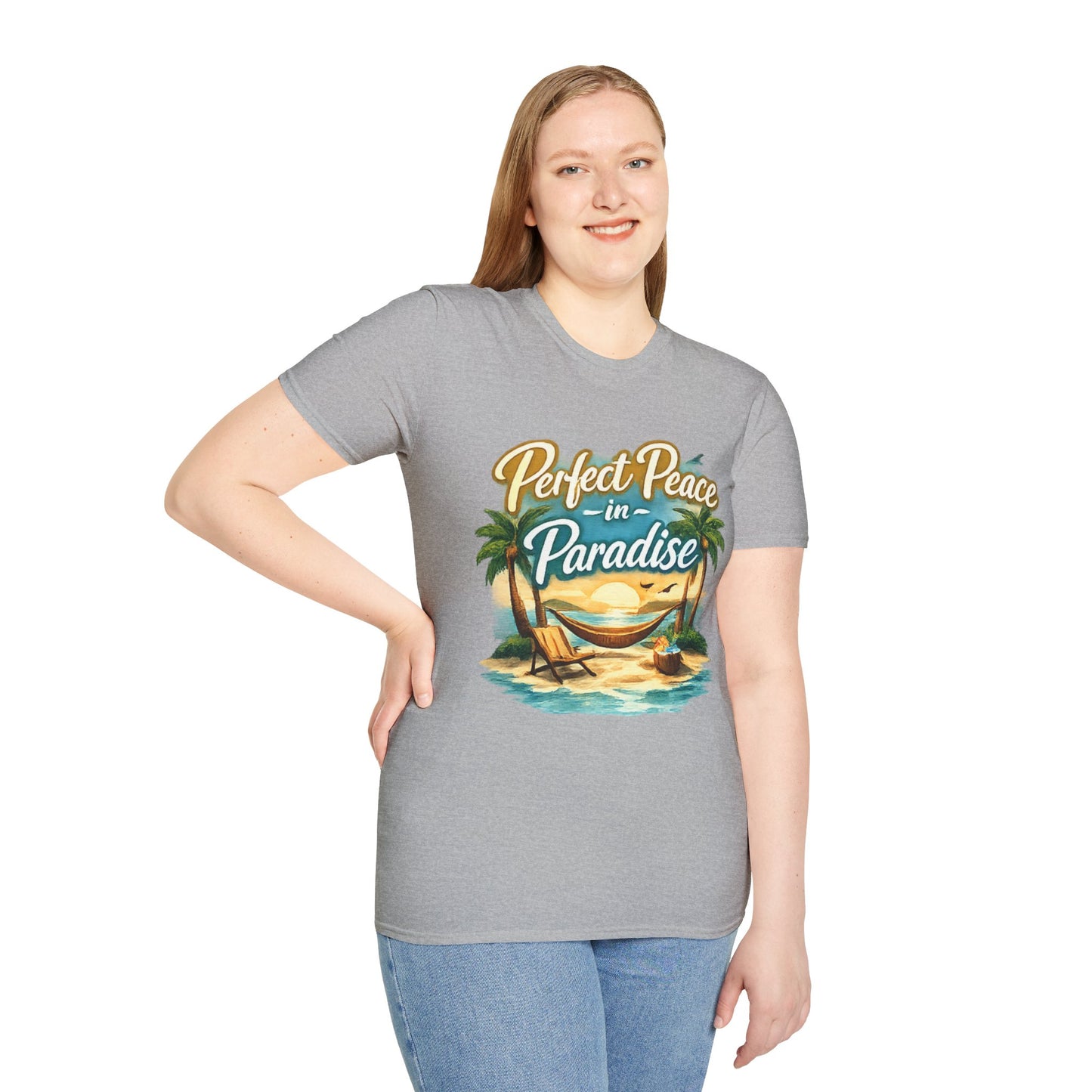 Perfect Peace in Paradise T-Shirt — Tropical Beach Graphic Tee