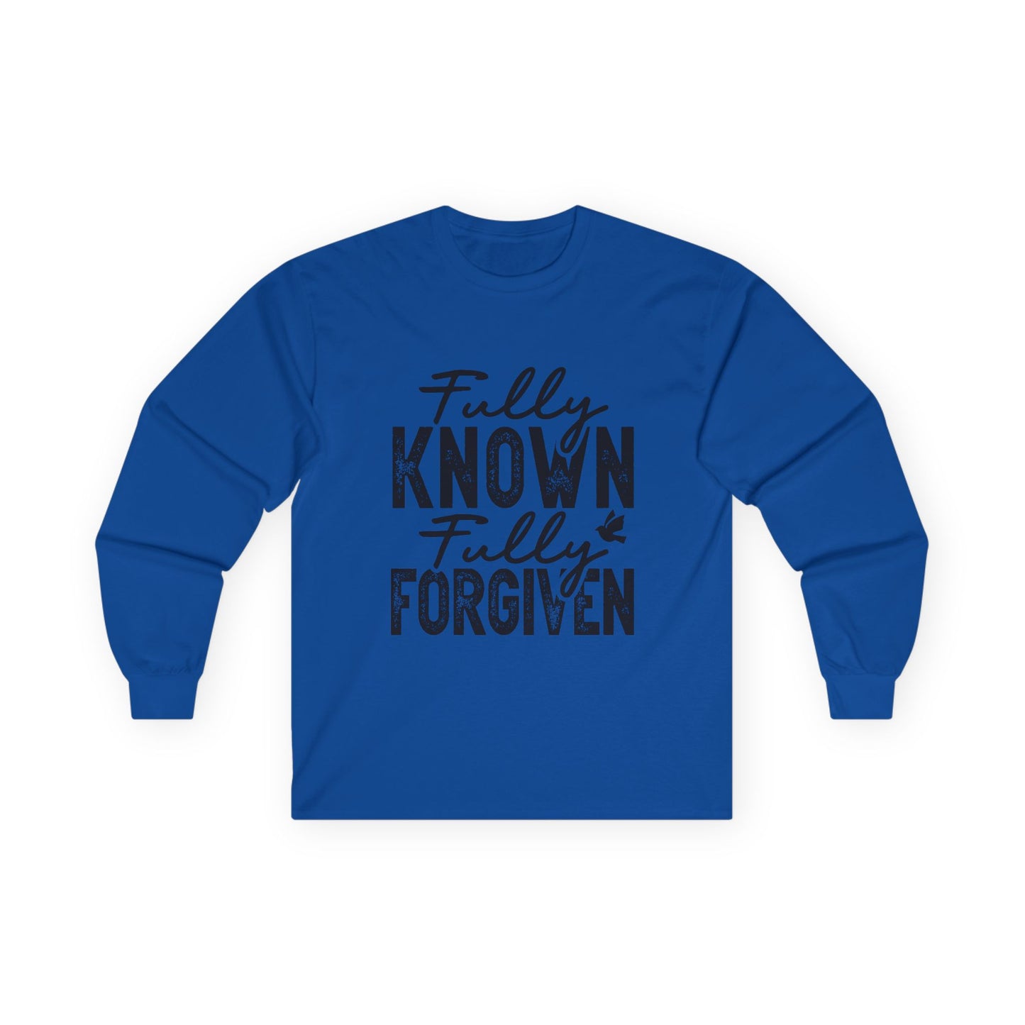 Fully Known Fully Forgiven Long Sleeve Tee for Faith and Comfort