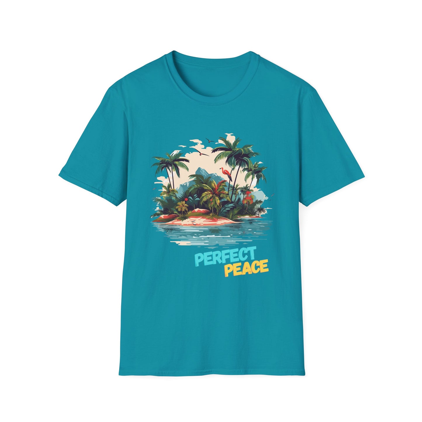 Tropical Peace T-Shirt, Casual Tee, Summer Vibes Shirt, Relaxing Island Top, Perfect for Vacations, Gifts for Beach Lovers