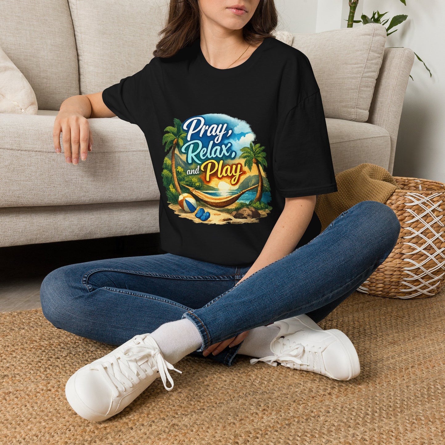 Pray, Relax & Play Beach T-Shirt