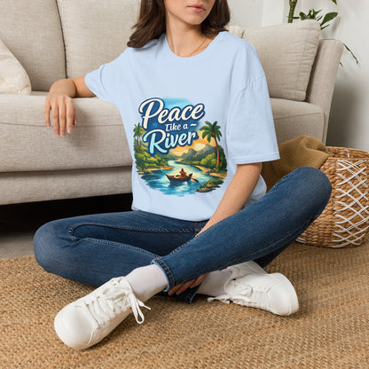 Peace Like a River T‑Shirt — Scenic River Prayer Tee