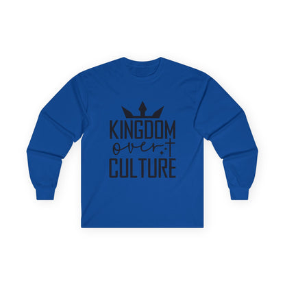 Kingdom Over Culture Long Sleeve Tee - Unisex Cotton Shirt for Faith & Style