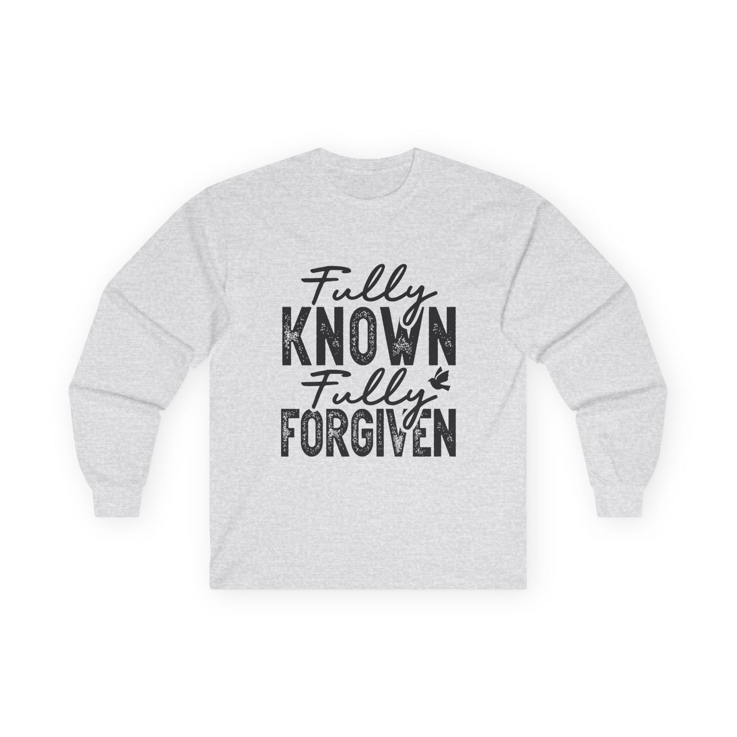 Fully Known Fully Forgiven Long Sleeve Tee for Faith and Comfort