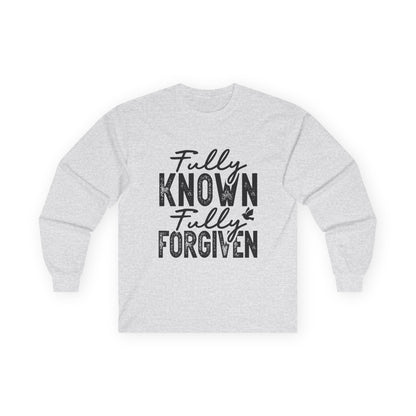 Fully Known Fully Forgiven Long Sleeve Tee for Faith and Comfort