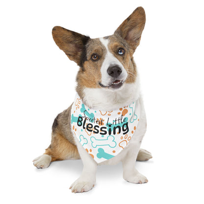 Sweetest Little Blessing Pet Bandana Collar - Cute Dog Accessory for Celebrating Pets