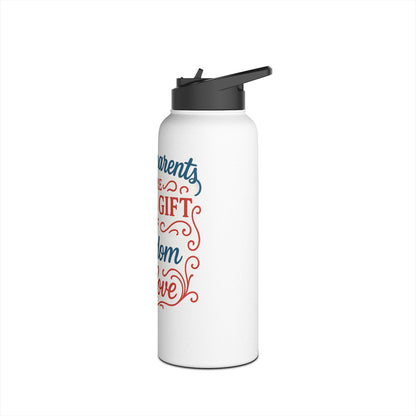 Grandparents Are God’s Gift Stainless Steel Water Bottle — Inspirational Faith Quote