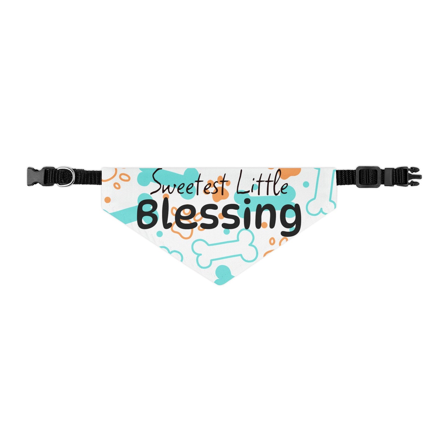 Sweetest Little Blessing Pet Bandana Collar - Cute Dog Accessory for Celebrating Pets