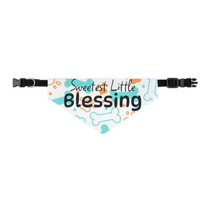 Sweetest Little Blessing Pet Bandana Collar - Cute Dog Accessory for Celebrating Pets