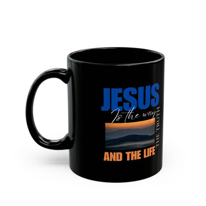 Inspirational Black Mug - Jesus is the Way, the Truth, and the Life - Perfect Gift for Believers