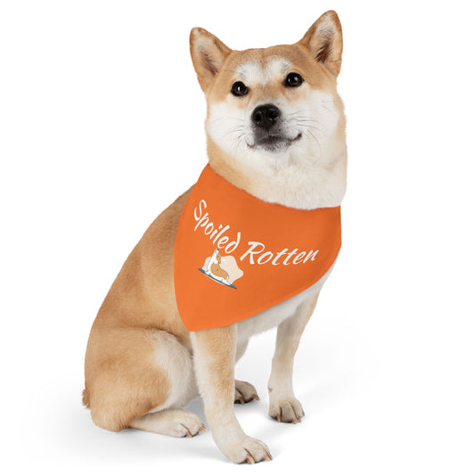 Spoiled Rotten Pet Bandana Collar - Cute Dog Accessory for Spoiled Pets