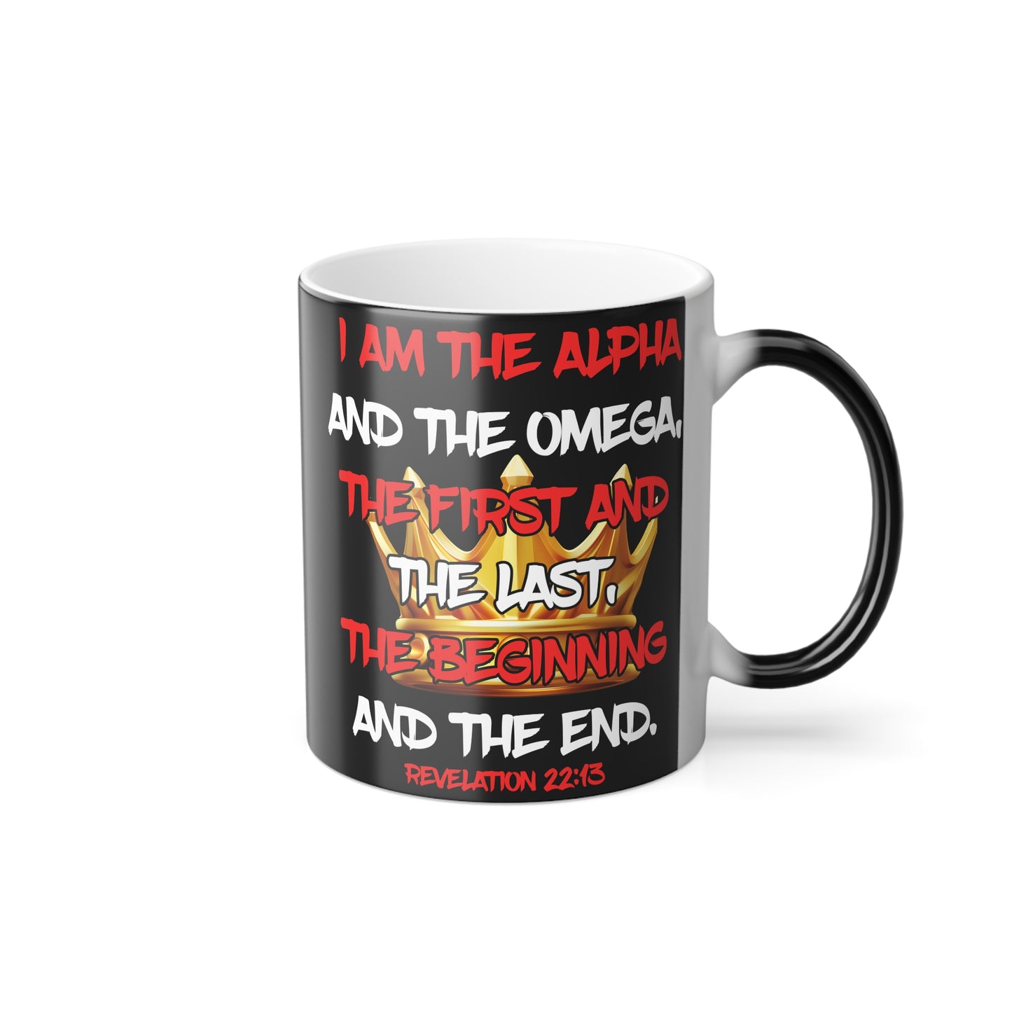 I Am The Alpha Inspirational Color Morphing Mug - Faith-Based Design, 11oz