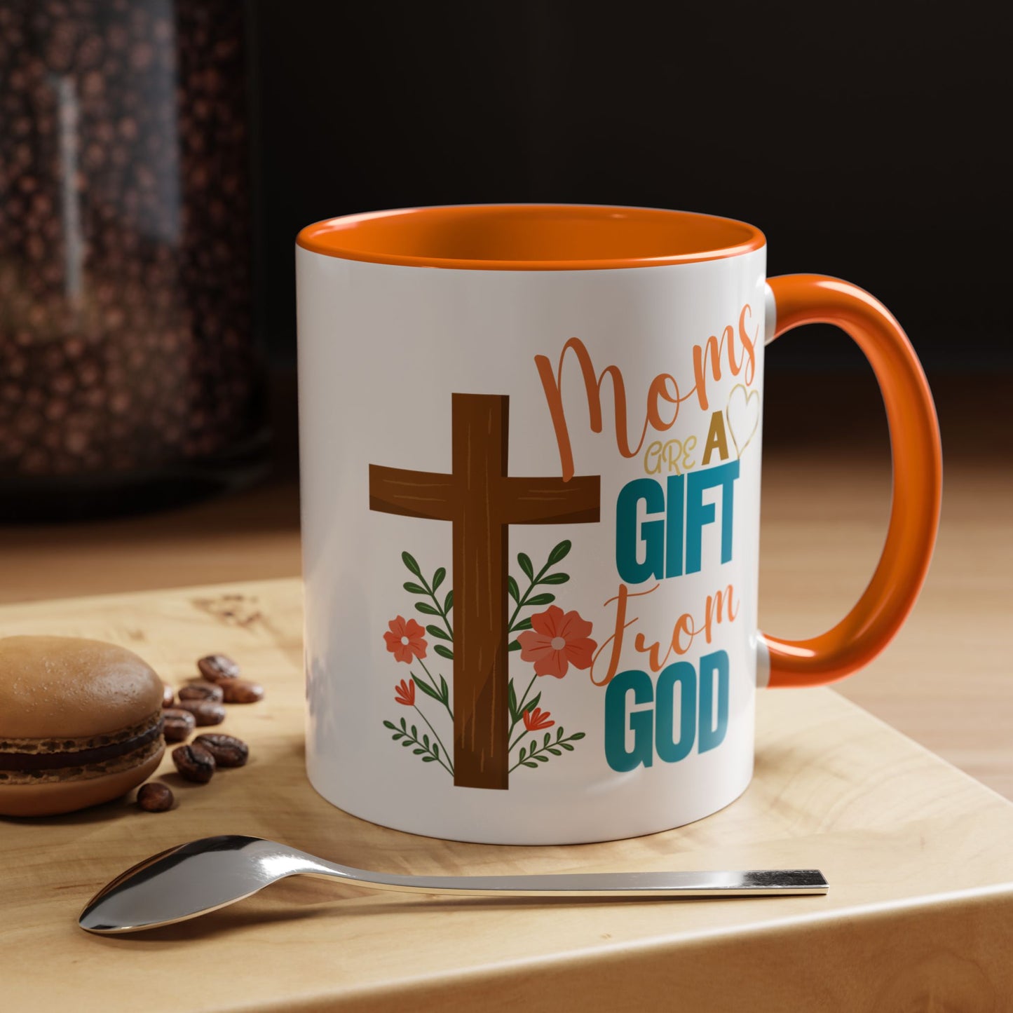 Inspirational Coffee Mug for Moms - 'Moms Are A Gift From God' Design