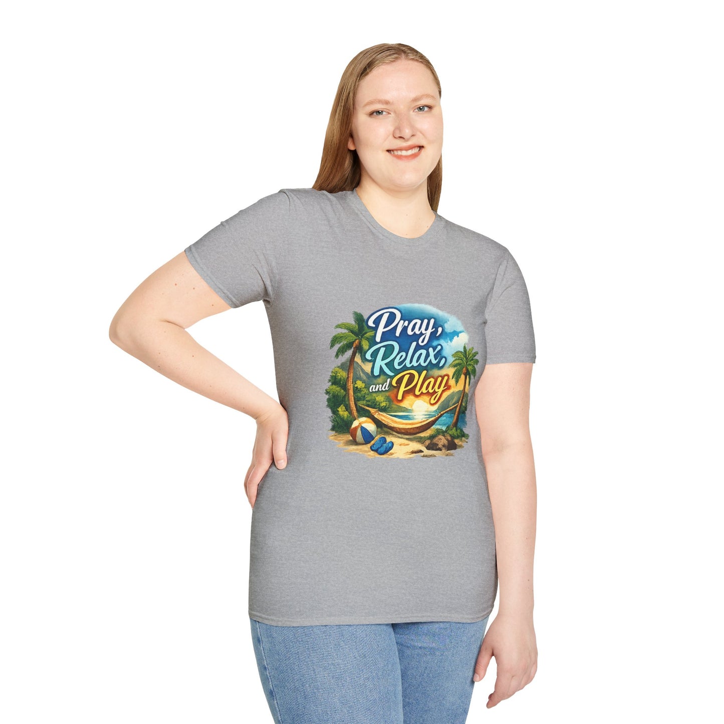 Pray, Relax & Play Beach T-Shirt