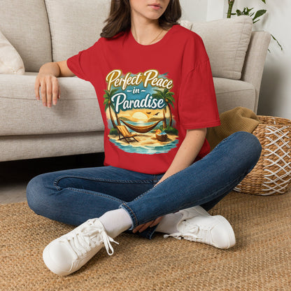 Perfect Peace in Paradise T-Shirt — Tropical Beach Graphic Tee
