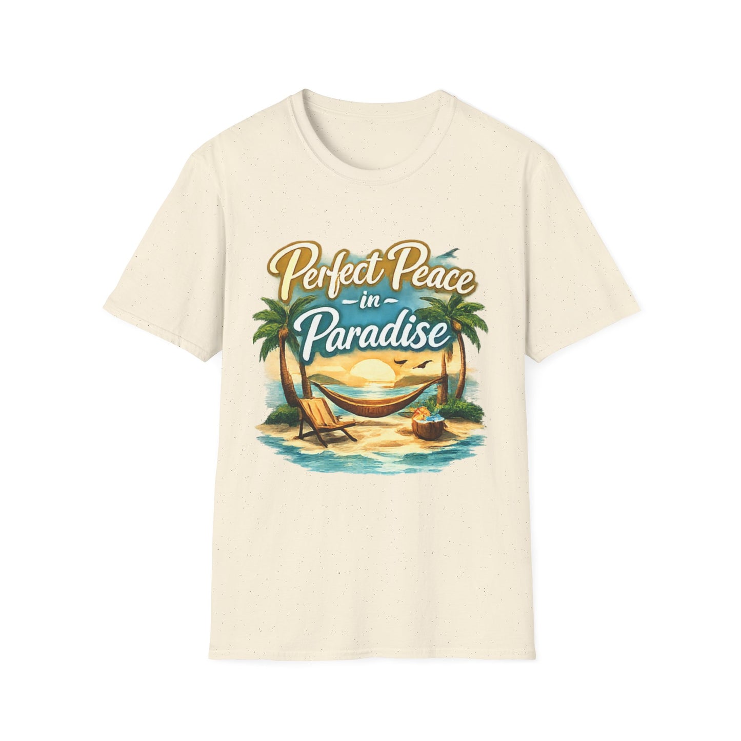 Perfect Peace in Paradise T-Shirt — Tropical Beach Graphic Tee